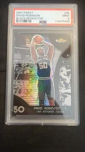 2007-08 Topps Finest David Robinson refractor negro/75 #45 PSA 9 como nuevo 15/75 💎 - Imagen 1 de 2