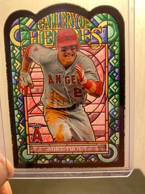 2013 Topps Archives  Mike Trout Gallery Of Heroes Stained Glass Die-Cut GH-MT  - Image 1 of 2