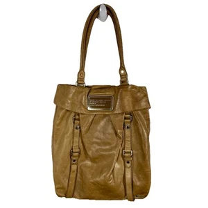 Bolso de mano de cuero Marc by Marc Jacobs ropa de trabajo bronceado camel hobo hombro LEER - Imagen 1 de 17