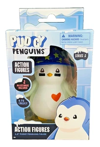 NUEVO Figura de Acción Pudgy Penguins con Código QR Serie 2 Estrellas Sombrero con Corazón - Imagen 1 de 3