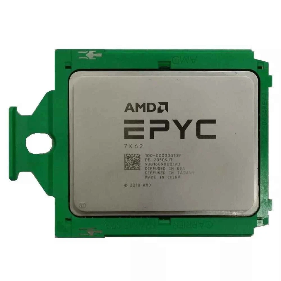 AMD EPYC 7K62 Locked 48C 2.3GHz 3.3GHz 256MB Socket SP3 2P 225W Same EPYC 7642 - Image 1 of 1