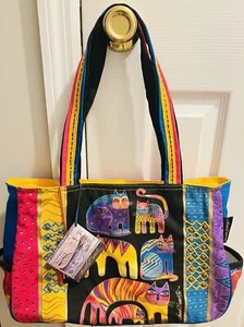 Laurel Burch Fantástico Felinos Tótem Gato Bolso de Hombro Bolso de Mano Multicolor Nuevo con Etiquetas - Imagen 1 de 16