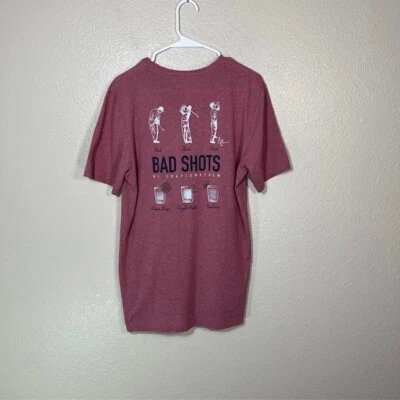 Travis Mathew Shirt Mens Medium Graphic Logo Tee Casual Red Golf - Image 1 of 4