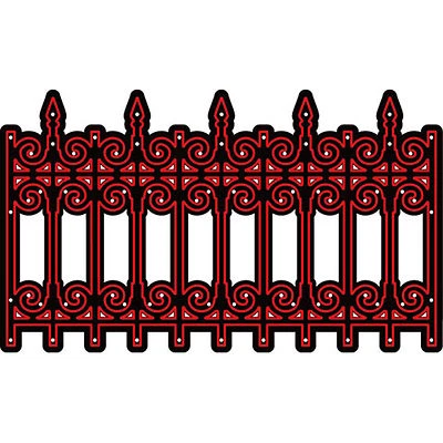 Iron Fence Border Die Darice for Cardmaking,Scrapbooking, etc - image 1 of 2