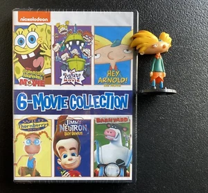 Nickelodeon 6 Movie Collection DVD W Hey Arnold Figure! SpongeBob, Rugrats NEW! - Picture 1 of 3