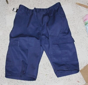 Galaxy By Harvic Cargo Shorts Mens Size 36 Navy Blue Multiple Pockets NWT - Picture 1 of 2