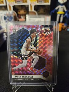 Jaden McDaniels 2020-21 Mosaic Pink Camo Prizm #235 Timberwolves RC Rookie