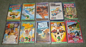 ATARI 800XL Cassette Tape GAMES x 10 - Various Titles 1980's Retro Gaming Lot 1