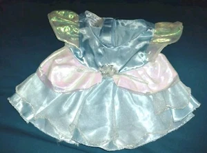 Build A Bear Workshop BAB Disney Cinderella Blue & White Ball Gown Dress - Picture 1 of 3