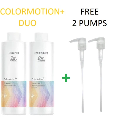 Wella ColorMotion + шампунь и кондиционер дуэт 33,8 унц + 2 бесплатные насосы - Изображение 1 из 2