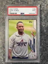 2020 Topps #480 Ozzie Albies SP - Photo Variation - PSA 9 MINT - Atlanta Braves