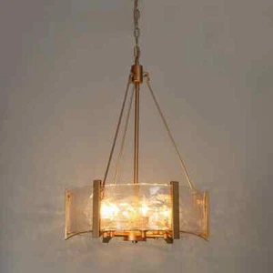 Zevni 19.5 in. 6-Light Farmhouse DIY Pendant Water Glass Dining Room Chandelier - Picture 1 of 6