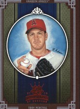 2005 Diamond Kings Framed Red Anaheim Angels Baseball Card #10 Troy Percival