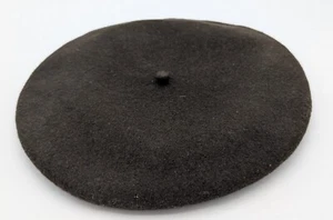 Laulhere 100% Wool French Beret Hat Brown France sz 57 & 7 1/8 - 7 1/4 - Nice! - Picture 1 of 5
