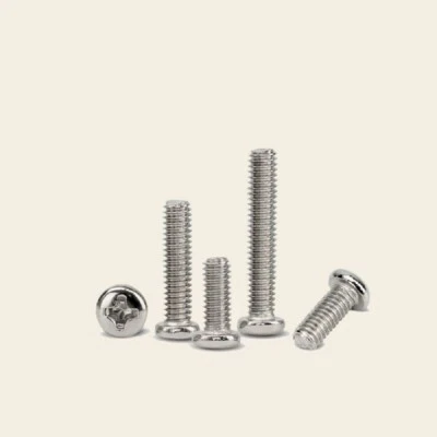Ni-Plated Phillips Round Pan Head Machine Electronic Screws - M3 M4 x(3mm-30mm)