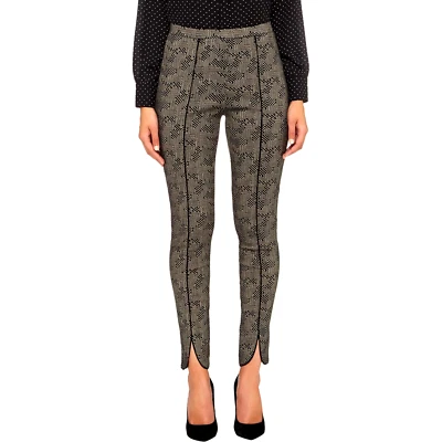 NEW $ 172 Joseph Ribkoff Black Taupe Graphic Print Pants Stretch US Size 4. - Image 1 of 4