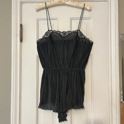 Peluche plisado negro vintage Miss Elaine talla grande Foto 1 de 4