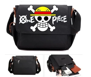 One Piece Luffy Anime Schultertasche Umhängetasche shoulder bag Schwarz Nylon - Picture 1 of 8