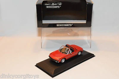 . MINICHAMPS VW VOLKSWAGEN PORSCHE 914 1969-1973 ROSSO COME NUOVO IN SCATOLA - Immagine 1 di 4