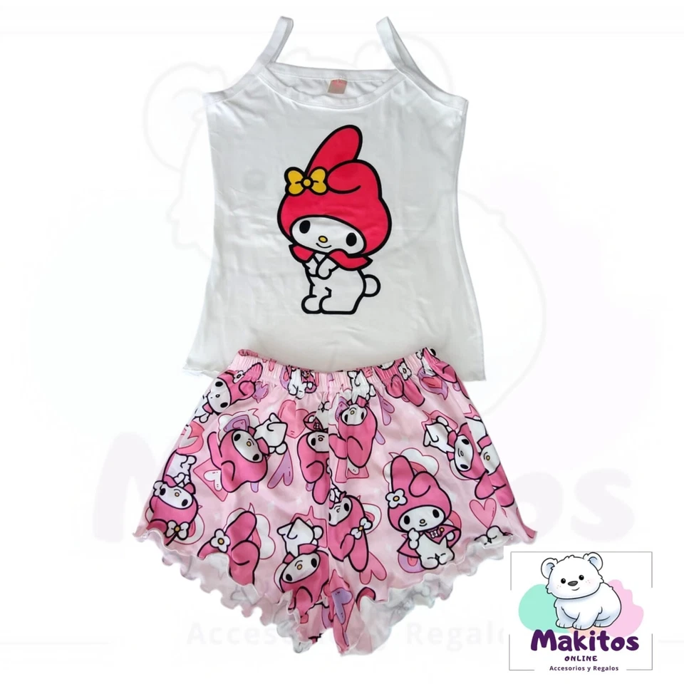 Pijama Sleepwear Short Melody Hello Adults Tamanhos P ou G - Imagem 1 de 1