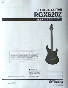 Yamaha RGX620Z Manuale di servizio e libretto elenco ricambi chitarra elettrica. - Foto 1 di 1