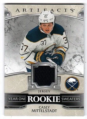 2019-20 Artifacts Year One Rookie Sweaters Casey Mittelstadt Jersey (ref 13539) - Image 1 of 2