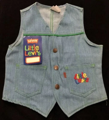 Raro Chaleco Vaquero Little Levi’s Denim Años 80 Pequeño Talla 6 Juv Nuevo con Etiquetas Nuevo en Lote Antiguo Foto 1 de 4