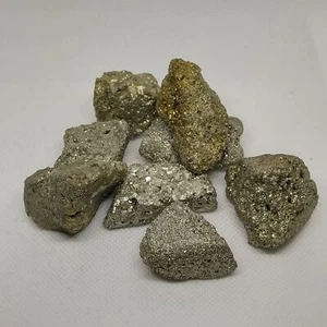 Quarz Kristall Trommelstein A+ - Pyrit - mittel (20-30 mm) - 1 - Bild 1 von 1