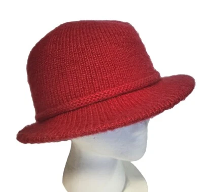 Suéter de Colección Aris Tejido Fedora Sombrero Mujer Invierno Rojo EE. UU. Talla Única Acrílico  Foto 1 de 4