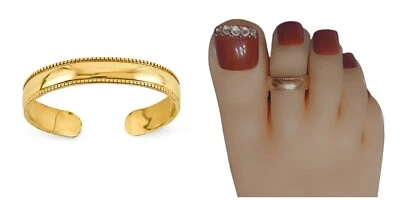 Золотое кольцо с носком 14 карат заполненное золотом кольцо с широким носком золотое кольцо с регулируемым носком  - Изображение 1 из 4