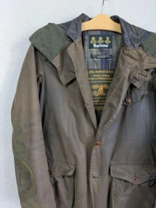 Barbour x TOKITO Beacon Sports Waxed Cotton Jacket USED M Length 70 cm Body 48cm - Picture 1 of 14