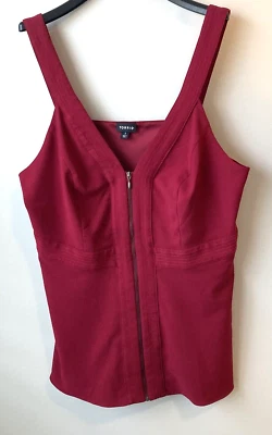 Top Tórrido Cremallera Frontal Ajustado Borgoña Vino Correa Ancha Academia Gótico Talla 1 Foto 1 de 4