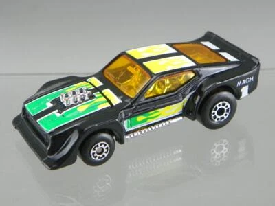Vintage 1986 Matchbox MB67 Diecast Black Yellow Green IMSA Mach 1 Mustang VGC - Image 1 of 4