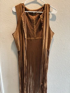 Hippie Costume Large Adult 60s 70s Retro Fancy Dress Halloween Party Outfit HOT - Picture 1 of 3