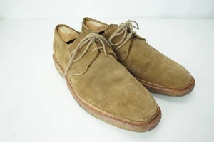 Zapatos Oxford Polo by Ralph Lauren Gamuza Cuero Marrón Hecho en Banco Inglaterra Talla 11D - Imagen 1 de 9