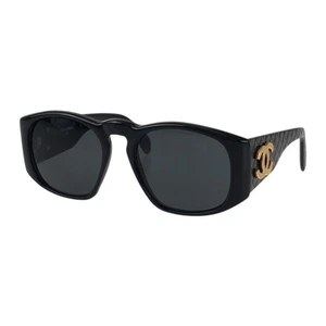 CHANEL Matrasse COCO Mark 04155 91235 Sunglasses Black Gold Hardware plastic - Picture 1 of 9