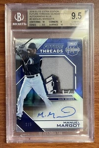 MANUEL MARGOT 2016 Elite Extra Future Threads Rookie Auto Blue LOGO Patch SSP /5 - Picture 1 of 6