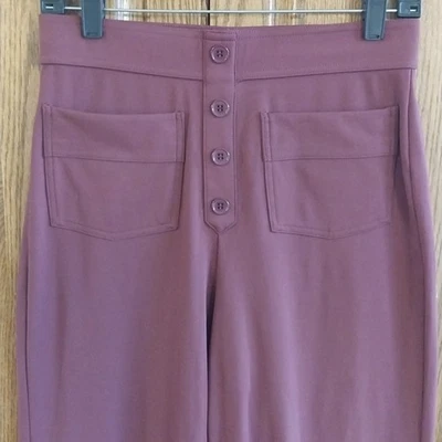 Halara DayStretch High Waisted Straight Leg Pull-on Pants Size Medium Burgundy - Image 1 of 4