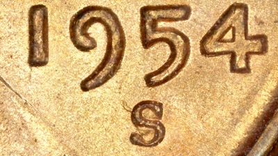 BU 1954-S Lincoln Wheat Cent  S/S Northwest  RPM-003 & DDO Top 100 - Image 1 of 4