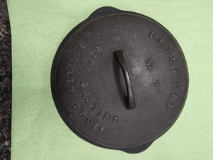 GRISWOLD #7 voll markiert Gusseisen niedrige Kuppel Pfanne Deckel/Deckel - Bild 1 von 2
