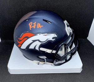 RJ HARVEY signed autographed DENVER BRONCOS SPEED Mini Football Helmet w/COA JSA - Picture 1 of 8