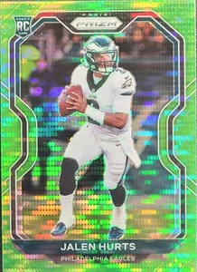 2020 PANINI PRIZM JALEN HURTS #343 ROOKIE RC NEON GREEN PULSAR PRIZM EAGLES - Picture 1 of 2