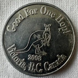 2008 Victoria BC Harbour Ferry Aluminum Token with Kangaroo Goof for One Hop - Picture 1 of 3