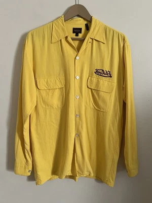RARE Vintage Von Dutch Silk Button Long Sleeve Shirt Size S - Image 1 of 4