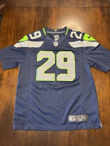 NFL Seattle Seahawks Earl Thomas #29 Nike On Field Blue Jersey Stitched Adult M - Picture 1 of 12