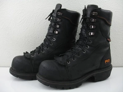 Timberland PRO Rip Saw 91614 Mens 9.5 W Black Waterproof Safety Toe Logger Boots - Image 1 of 4