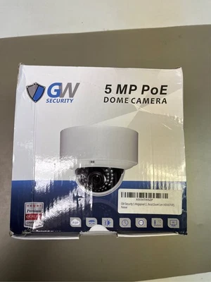 GW Security 5 Megapixel 2592 x 1920 Pixel H.265 HD 1920P Outdoor Indoor PoE Powe - Image 1 of 3