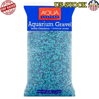 Карибский аквариум гравий смешанный синий декоративный полезный рост бактерий 25 фунтов - Изображение 1 из 4