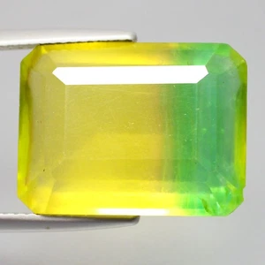 24.10 Ct Bi-Color Flourite Shocking (18 x 14) 100% Natural Octagon Cut Gemstones - Picture 1 of 7