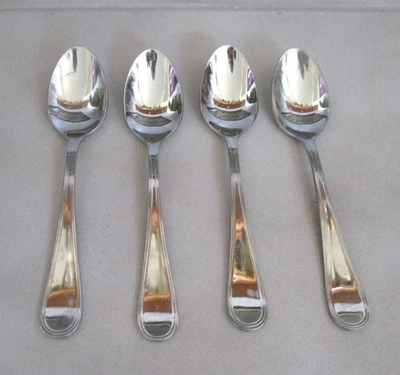 4 чайные ложки Godinger Savile Row из нержавеющей стали 6,5 дюйма набор из 4 столовых приборов из нержавеющей стали - Изображение 1 из 4